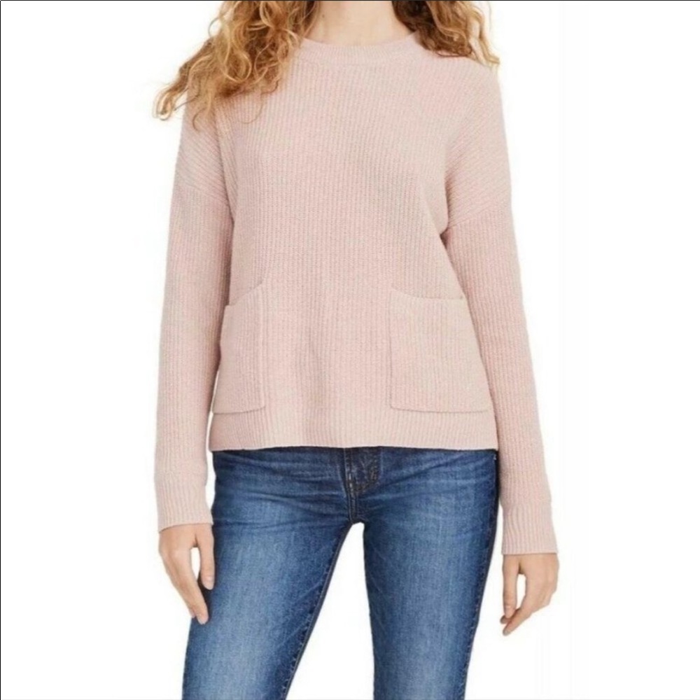 ❌SOLD❌Madewell Patch Pocket Pullover Knit Sweater in Rose - Picture 2 of 9